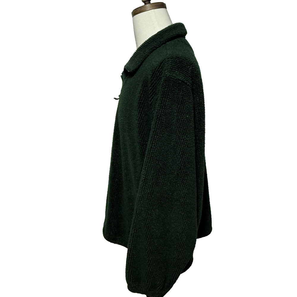 Cabelas‎ Sweater Mens XL Green 1/4 Zip Pullover Pockets Long Sleeve Sweatshirt - Picture 6 of 11